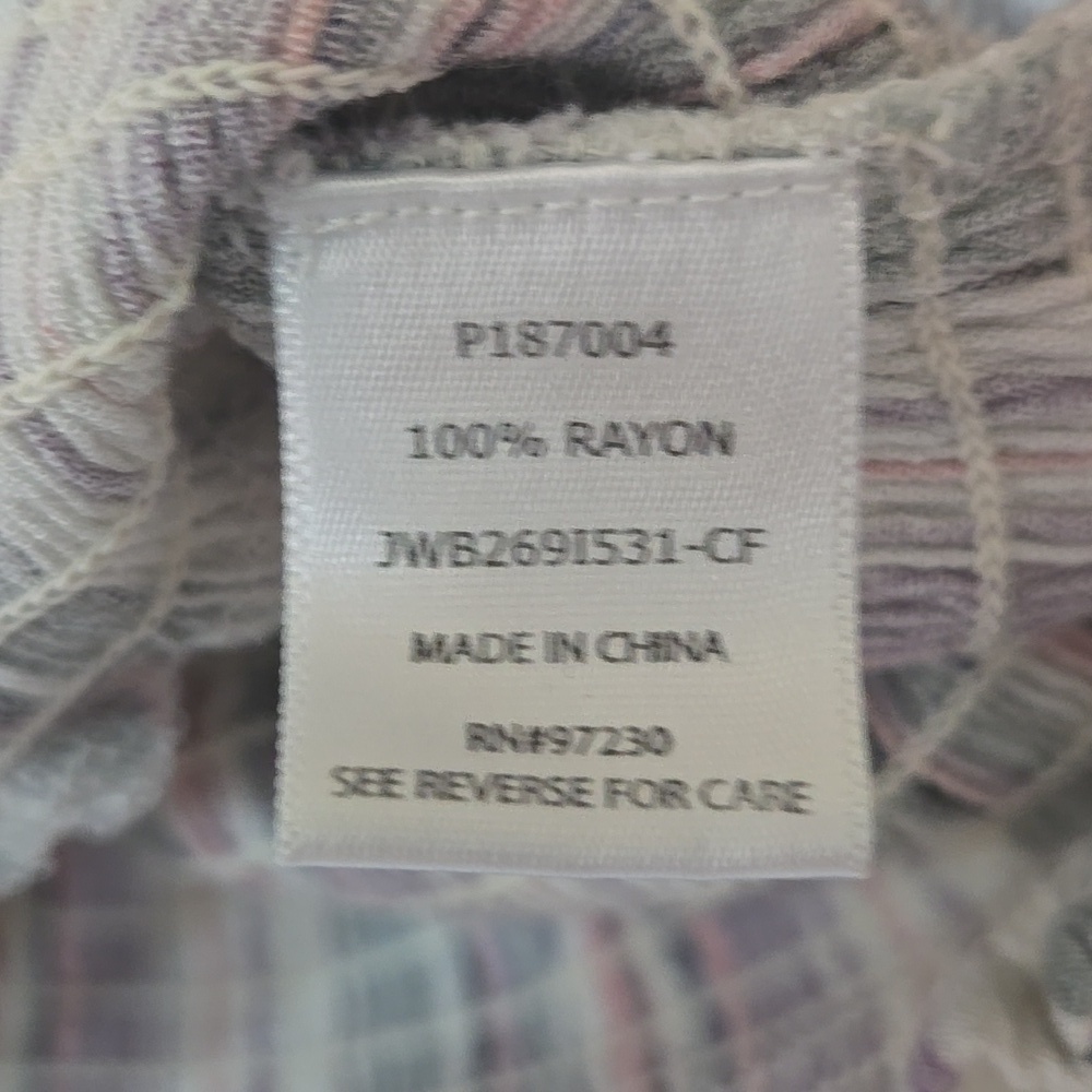 Striped V-Neck Buttoned Women's Top - Picture 7 of 9